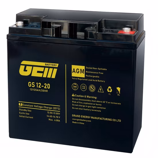 Factory Price 12V 20ah Rechargeable Replacement UPS battery power backup SLA VRLA Deep Cycle Battery